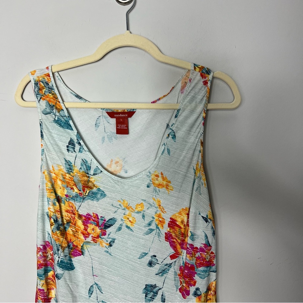 Sundance Catalog Long Floral Flowy Maxi Dress Sleeveless Rayon 106 - Picture 3 of 7